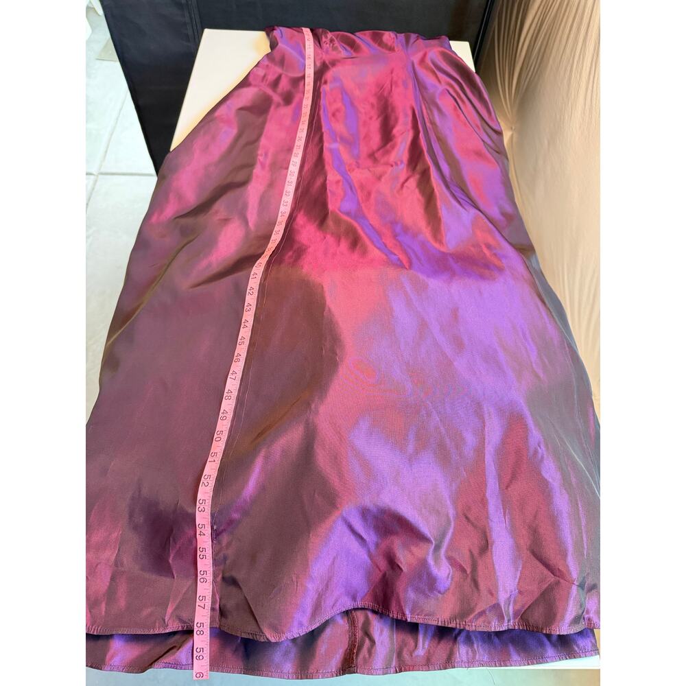 Vintage Y2K Zum Zum Maxi Formal Dress Size M Iridescent Purple Prom Whimsygoth - Picture 8 of 11